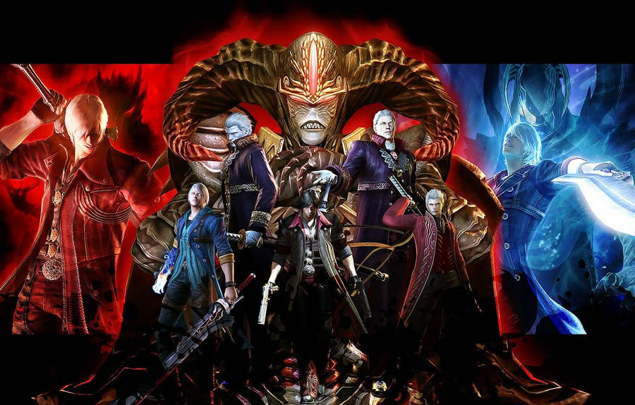 1332x850 Wallpaper sword, demons, nero, dante, Devil May Cry, Sparda, Virgil