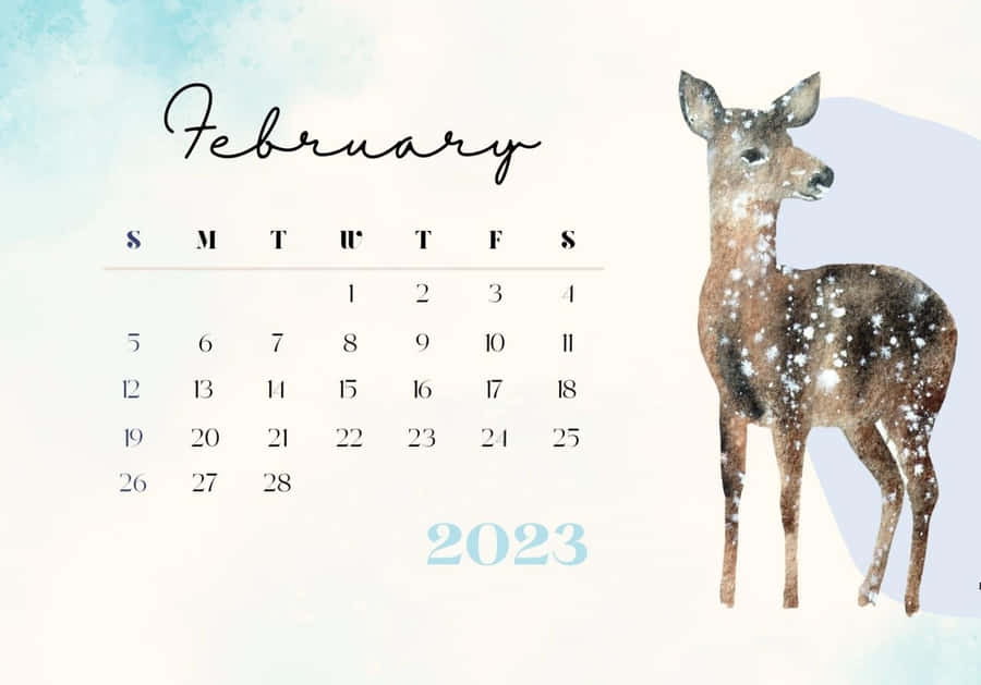 February Calendar 桌布