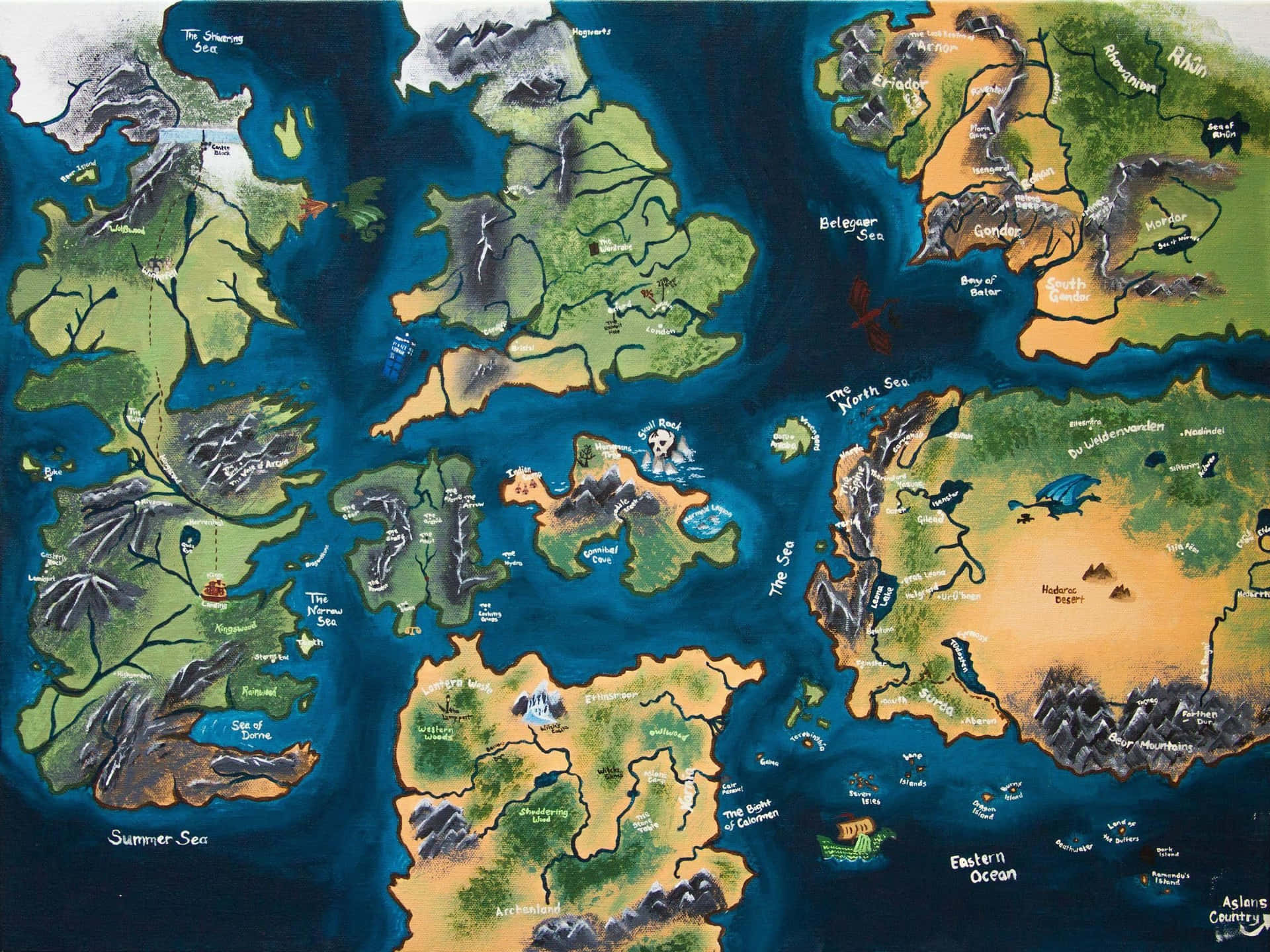 Game Of Thrones Map 桌布