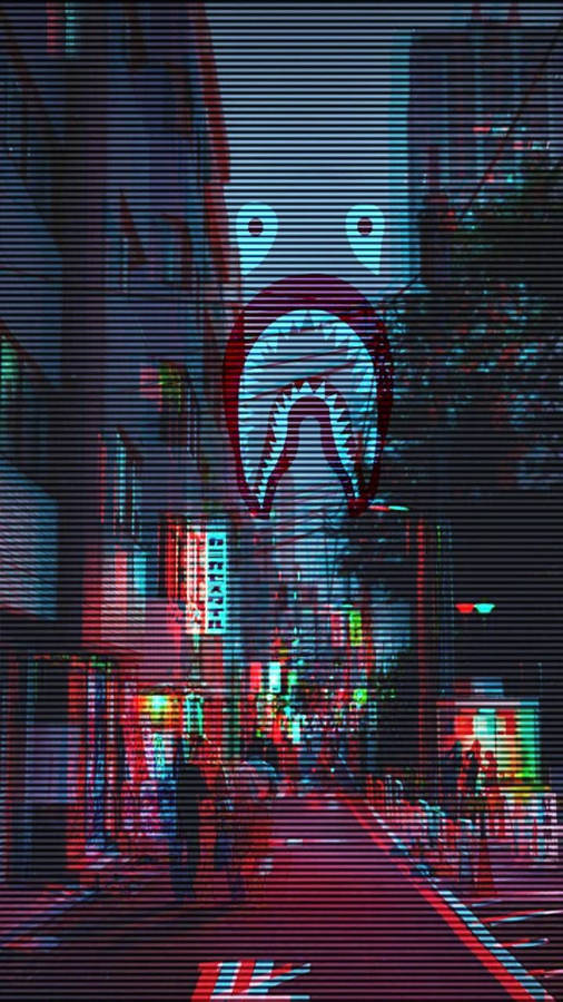 720x1280 bape tokyo glitch. WLP in 2019. Glitch wallpaper, Bape