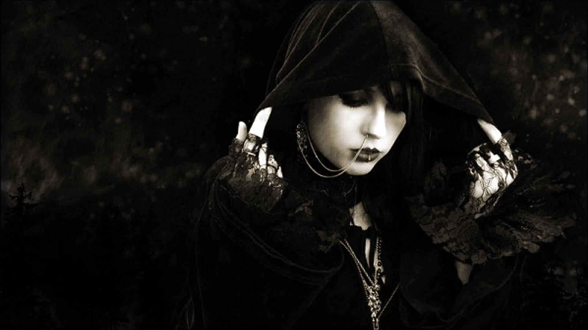 1920x1080 GOTHIC Goth Style Goth Loli Women Girl Dark Fantasy Witch F