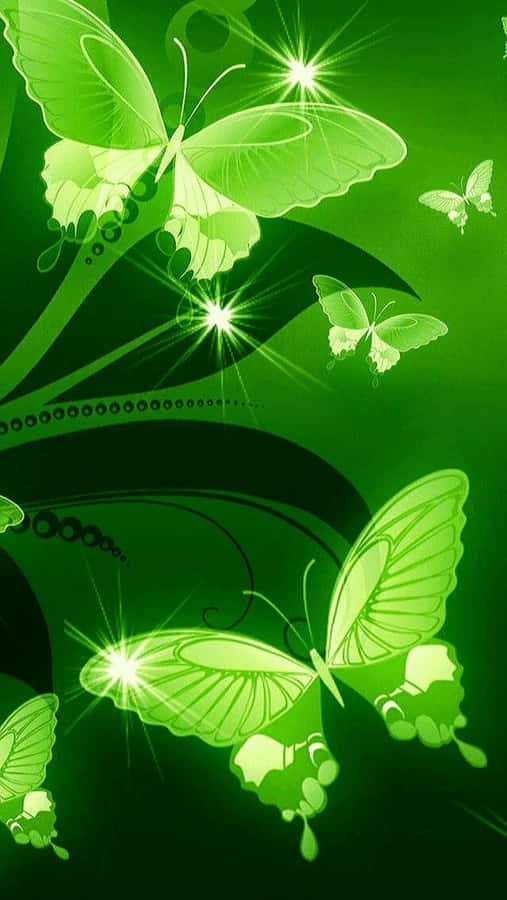 Green Butterfly 桌布