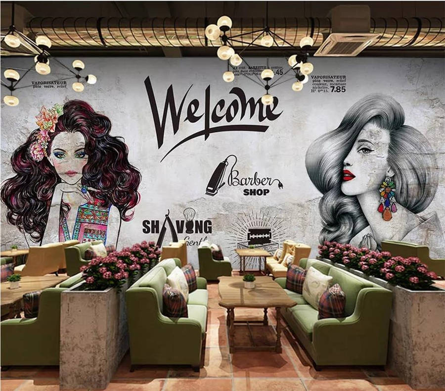 Hair Salon 桌布