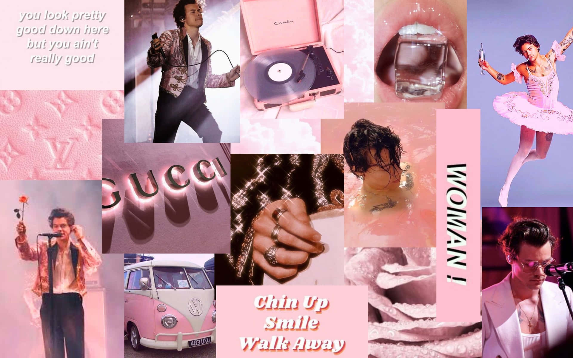Harry Styles Collage 桌布