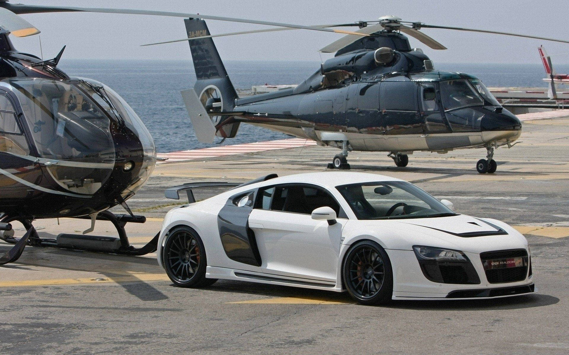 Preview wallpaper audi, auto, car, helicopter, style