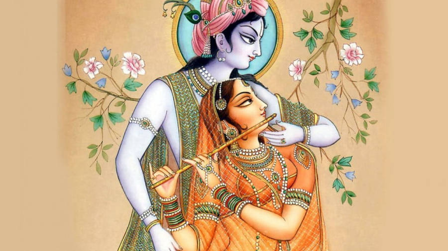 Hindu God Krishna 桌布