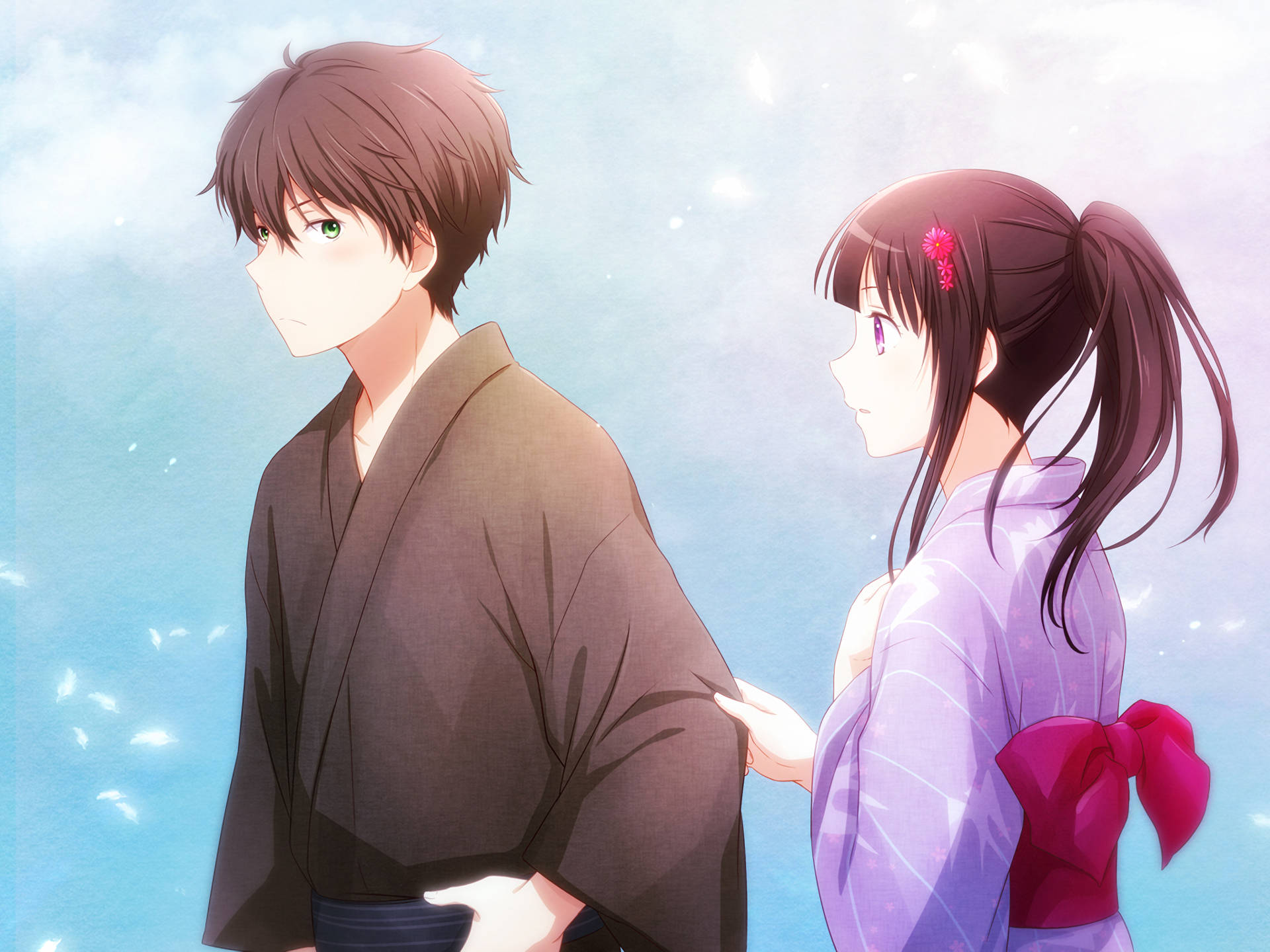 Anime Hyouka Eru Chitanda Hōtarō Oreki HD Wallpaper | Background Image