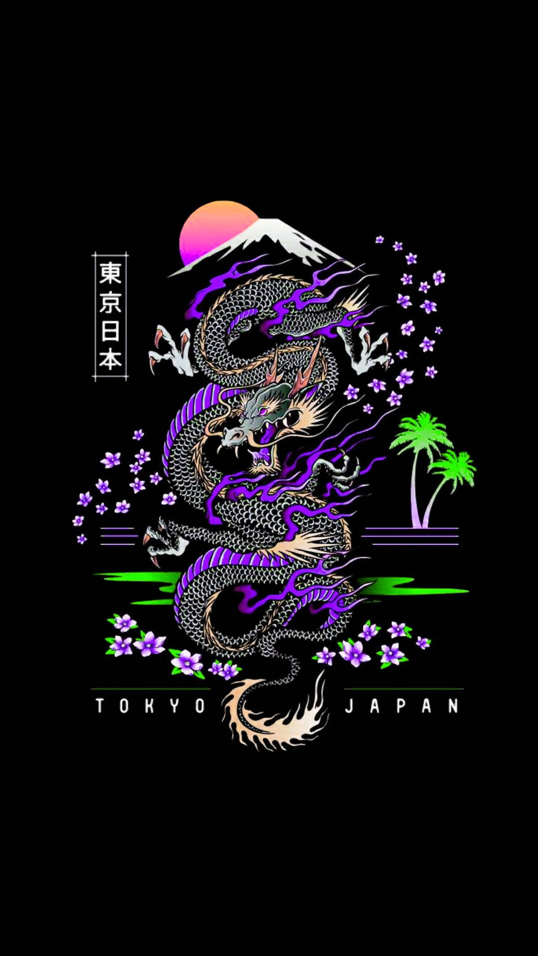 Japanese Dragon Art 桌布