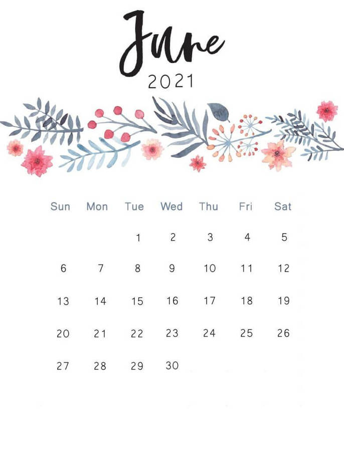 June 2021 Calendar 桌布
