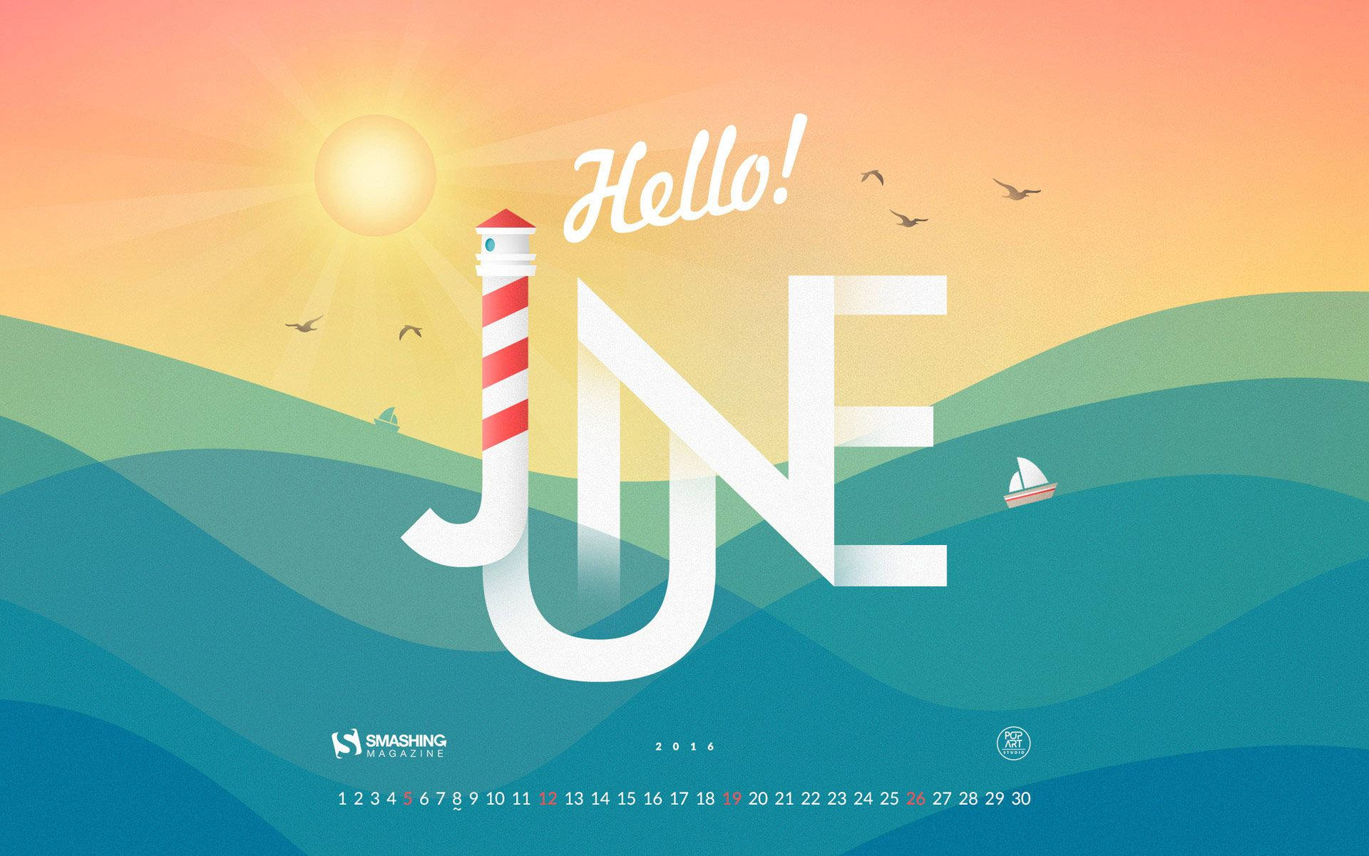 1920x1200 Desktop Wallpaper Calendars: June 2016