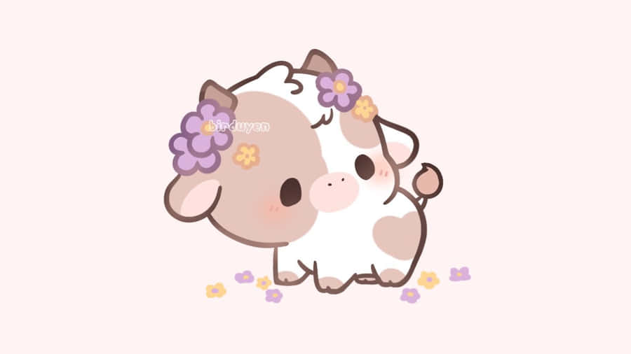 Kawaii Cow 桌布