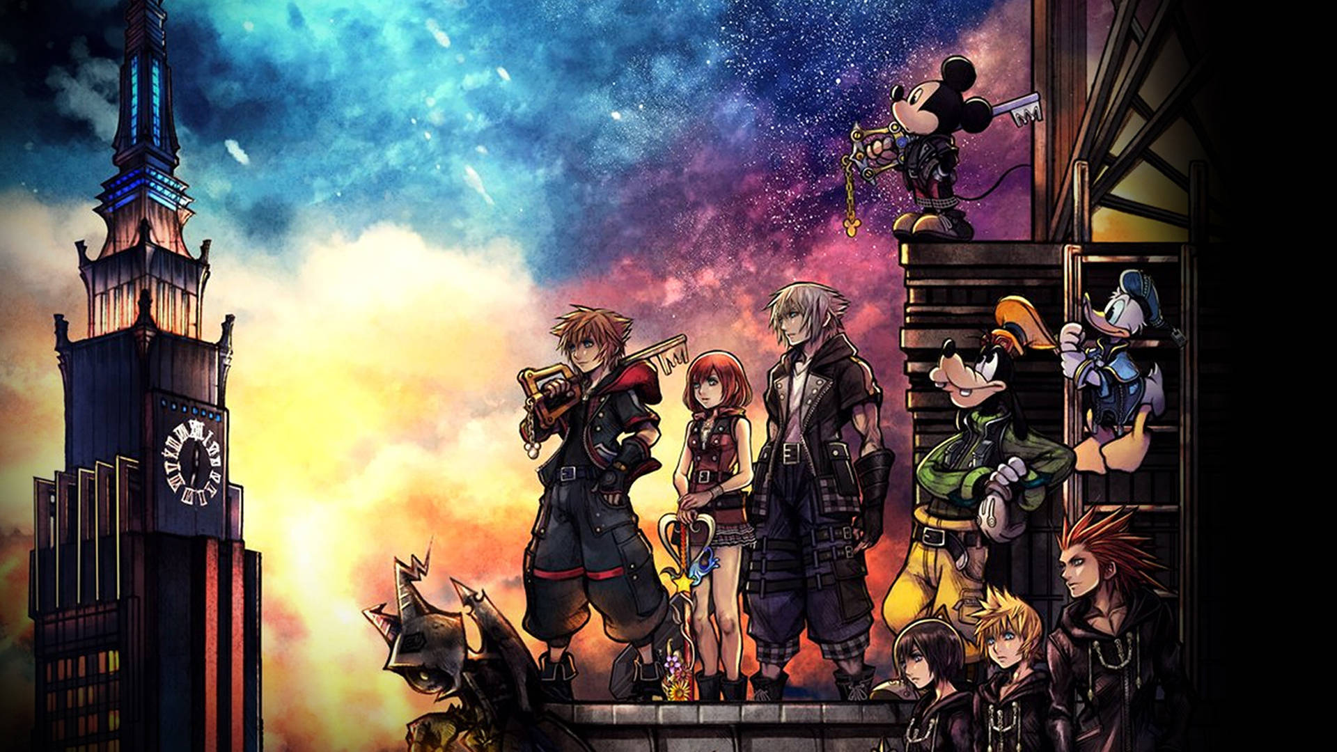 1929x1085 Kingdom Hearts III Wallpaper - Cover Art Wallpaper. Cat with Monocle