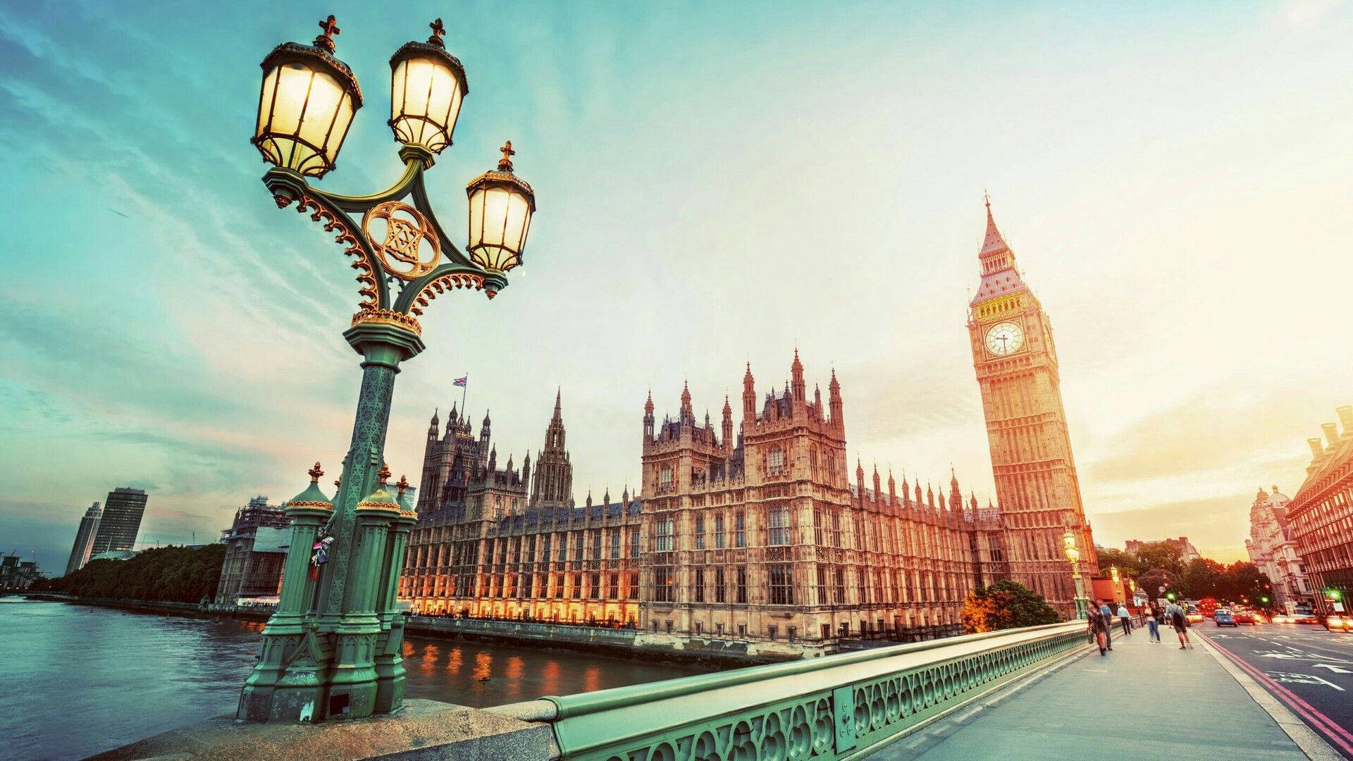 1920x1080 Houses Of Parliament And Big Ben From Westminster Bridge, London