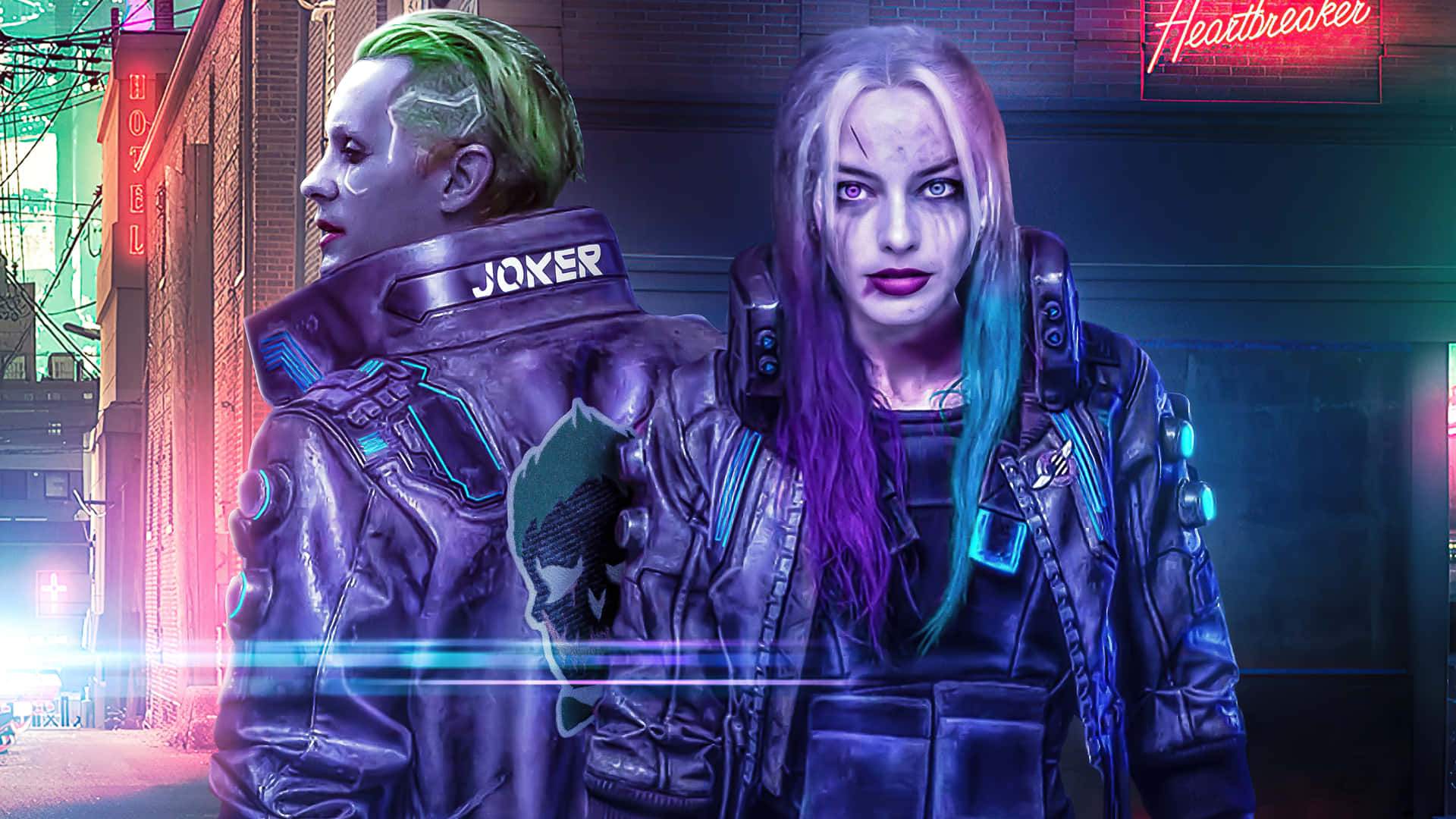 Love Joker And Harley Quinn Suicide Squad 桌布