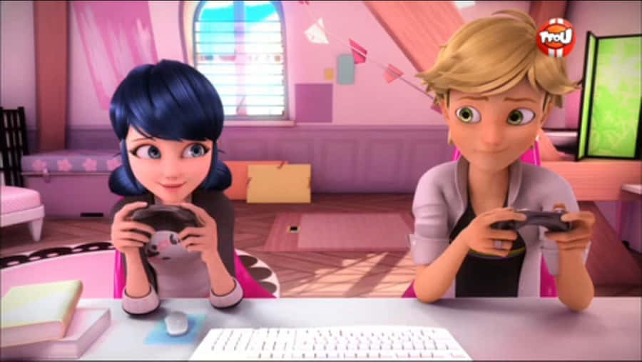 Marinette And Adrien 桌布