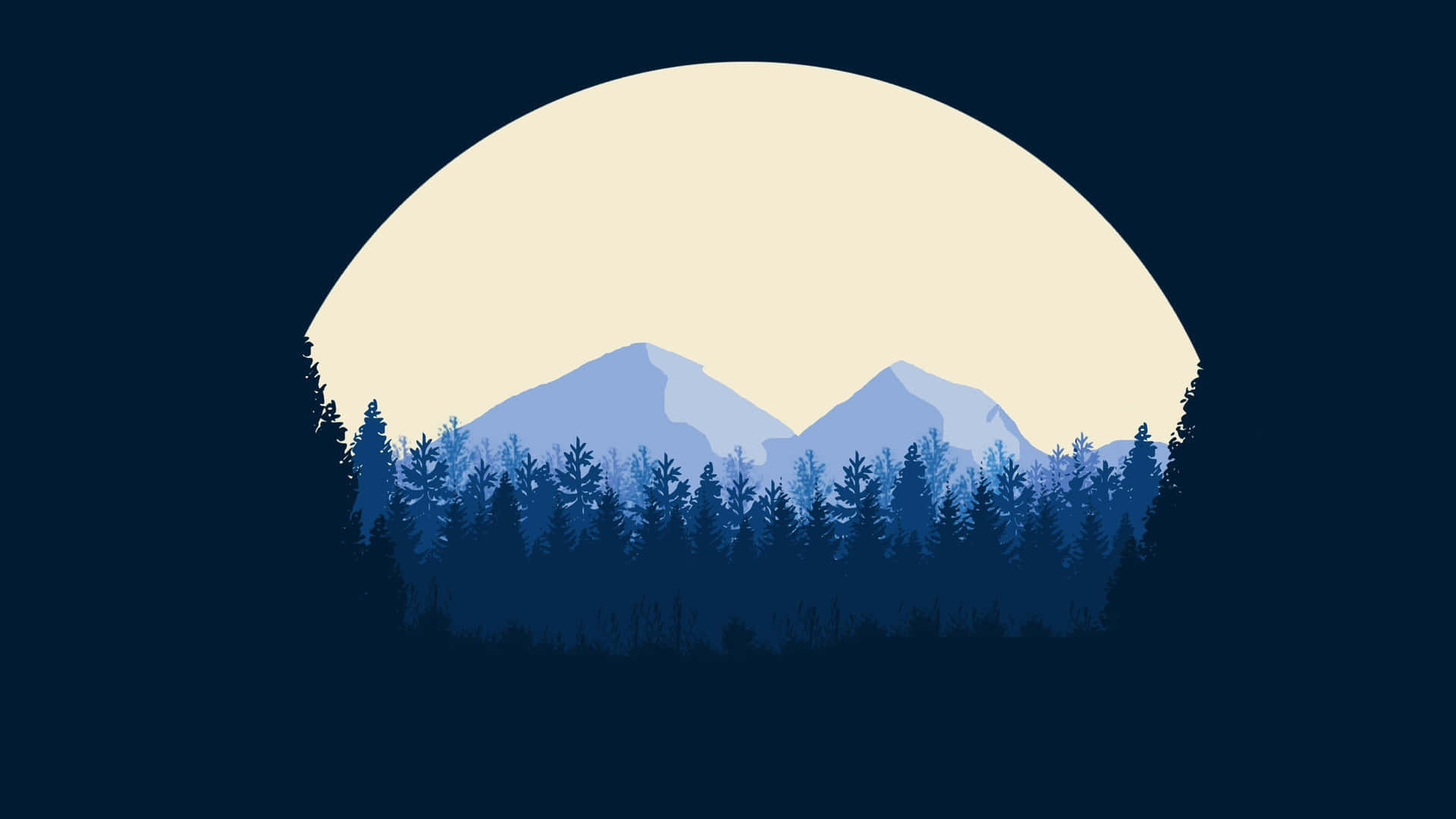 Minimalist Mountain 桌布
