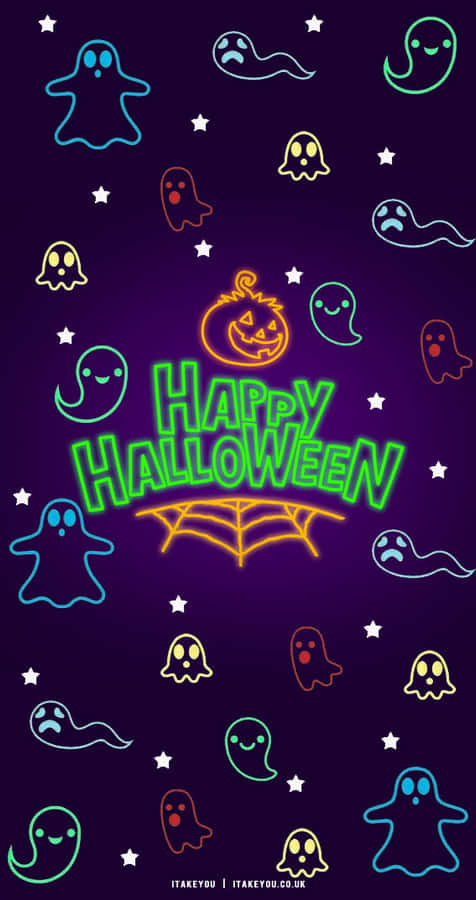 Neon Halloween 桌布