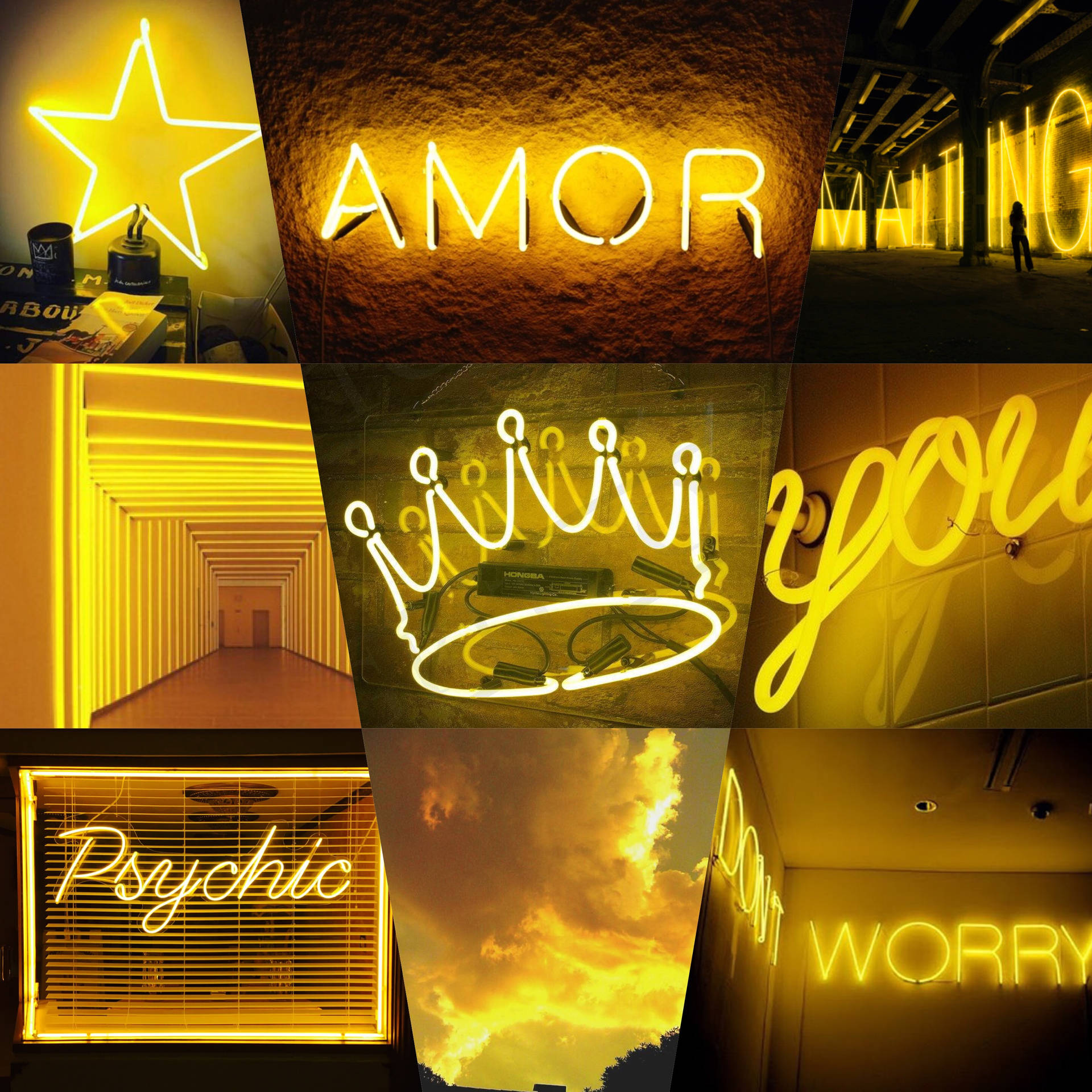 Neon Yellow 桌布
