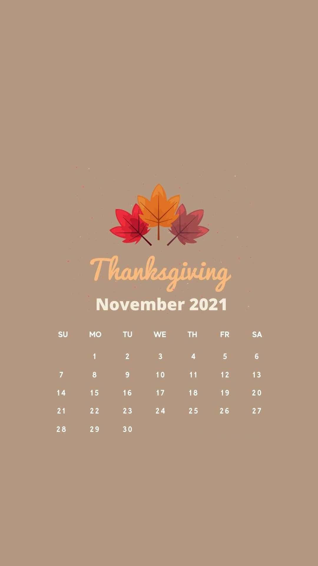 November 2021 Calendar 桌布