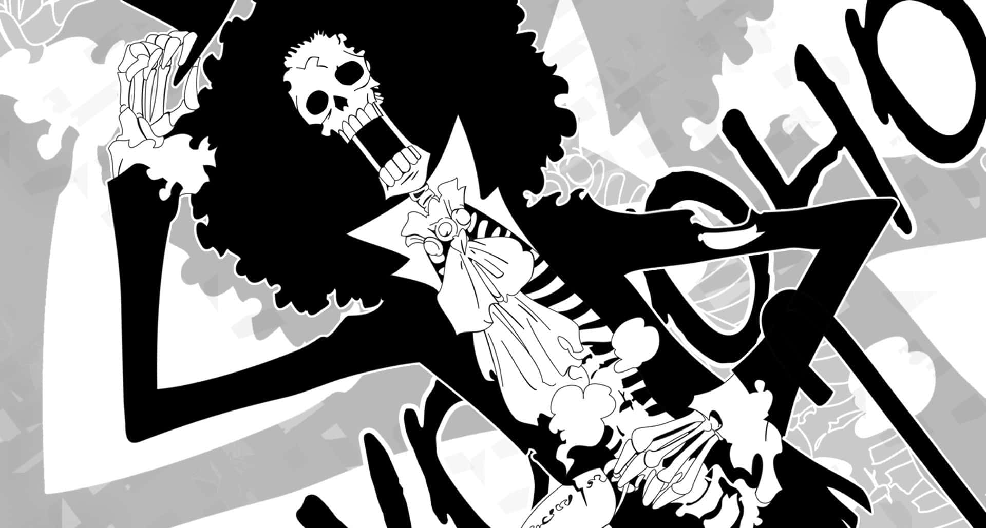 One Piece Black And White 桌布