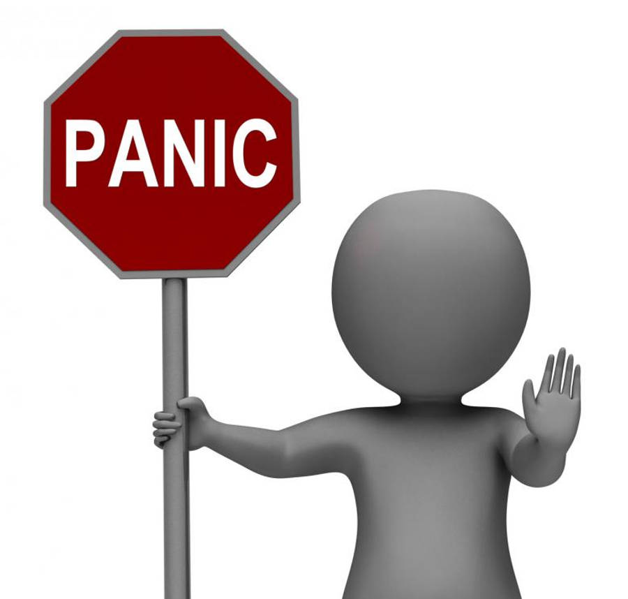 Free Stock Photo of Panic Stop Sign Shows Stopping Anxiety Panicking