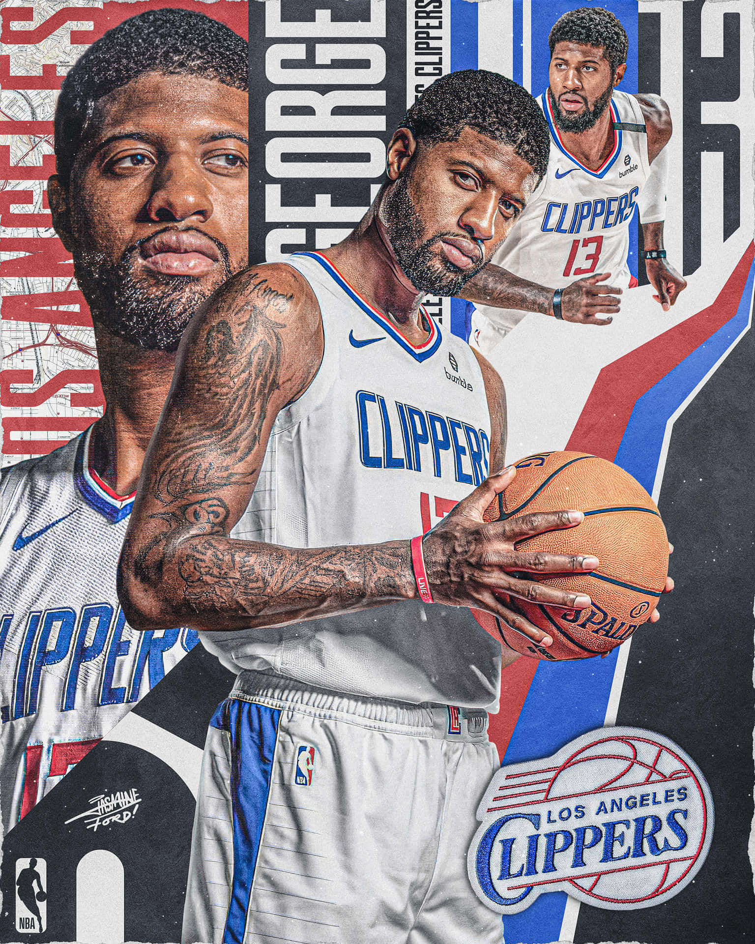 Paul George Clippers 桌布