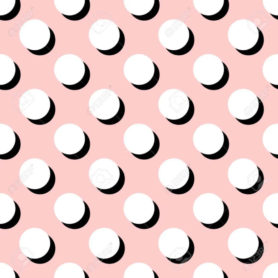 Pink And White Polka Dot 桌布