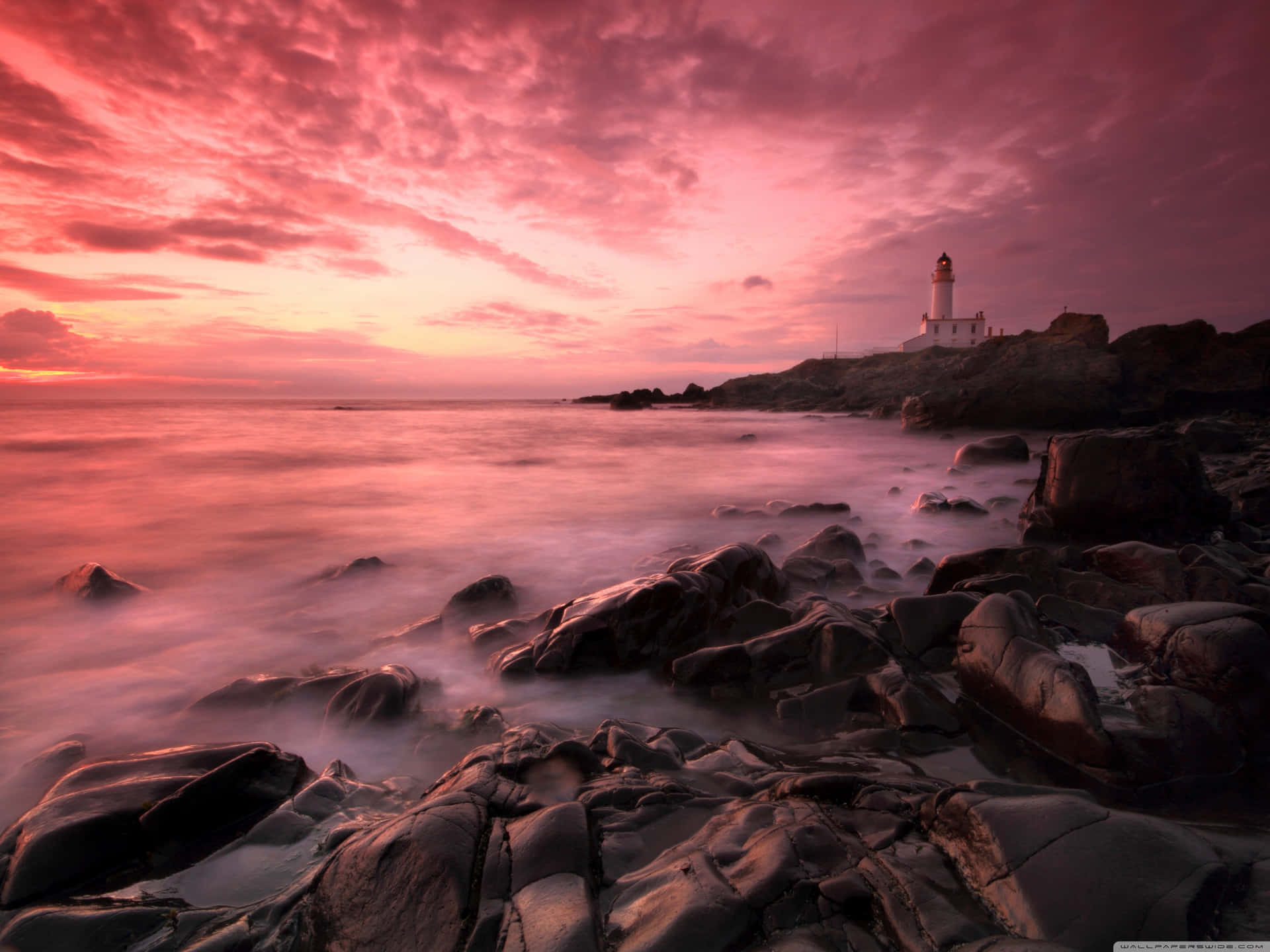Pink Beach Sunset 桌布