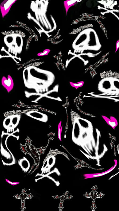 Pink Black And White 桌布