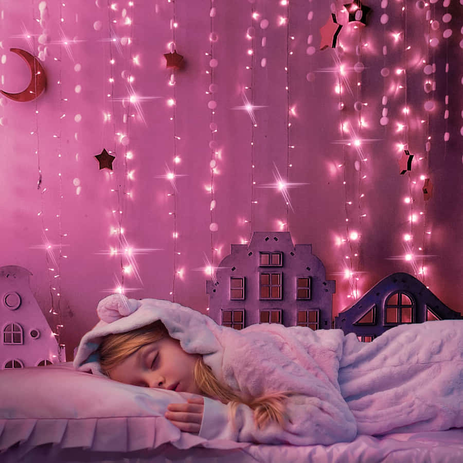 Pink Fairy Lights 桌布