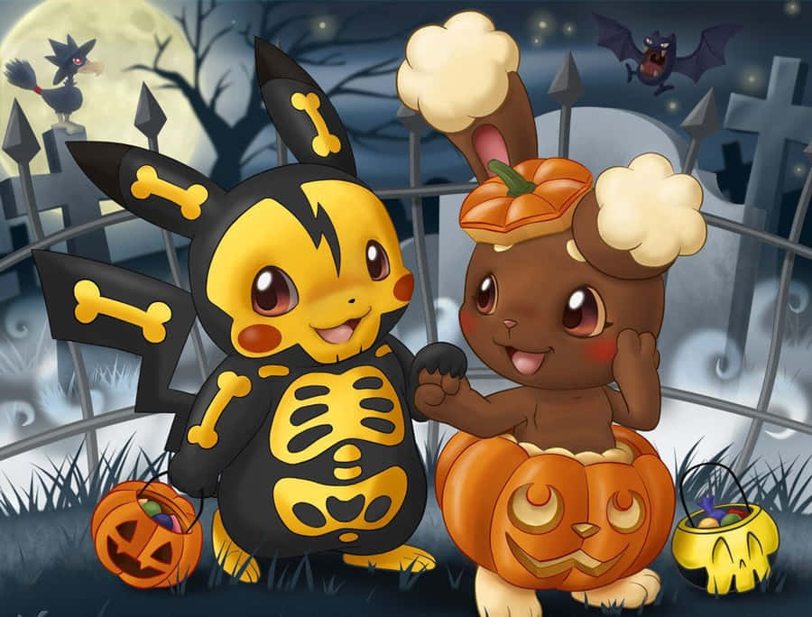 Pokemon Halloween 桌布