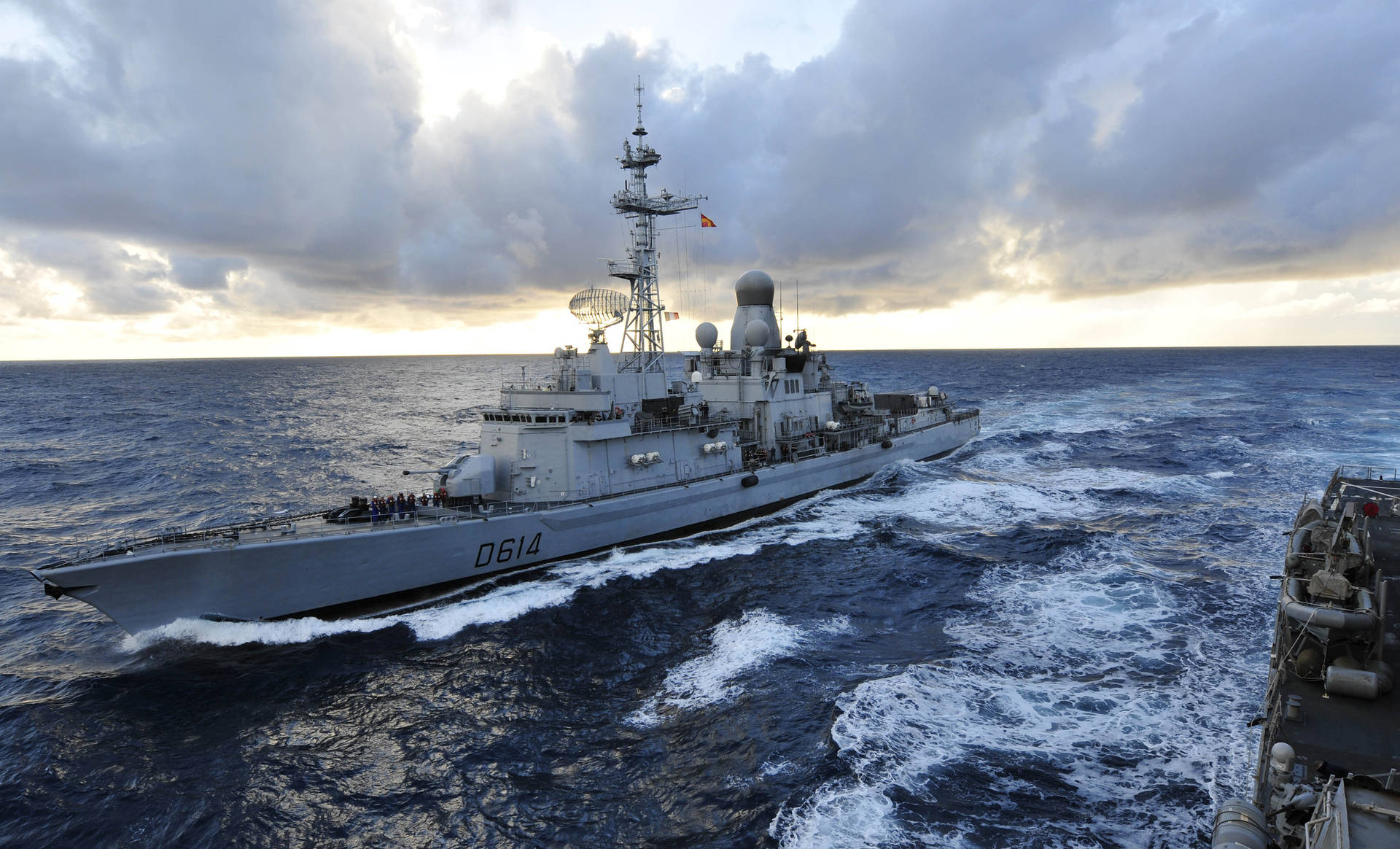Military French Navy Warships Frigate Warship French frigate Cassard HD Wallpaper | Background Image