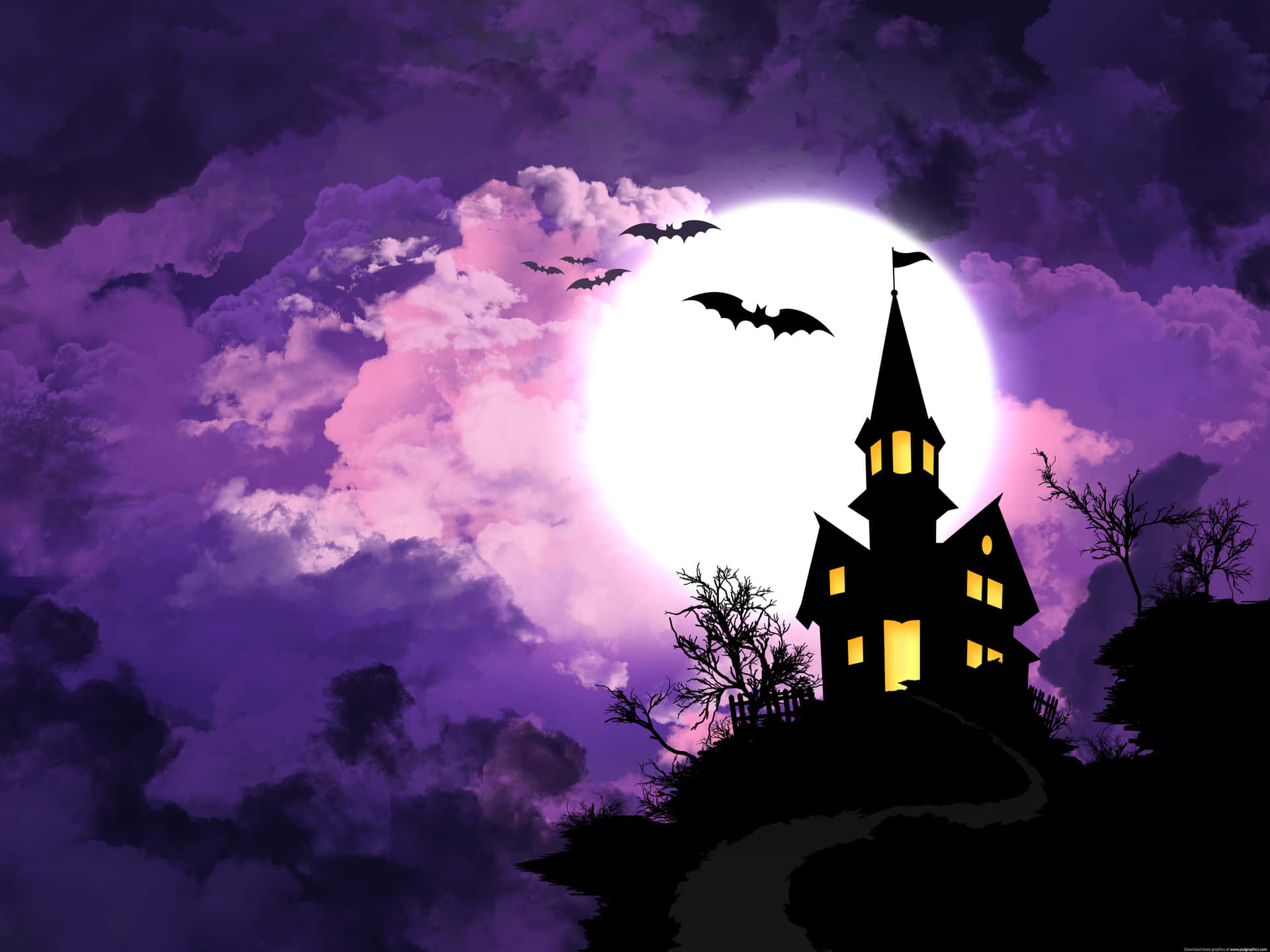 Purple Halloween 桌布