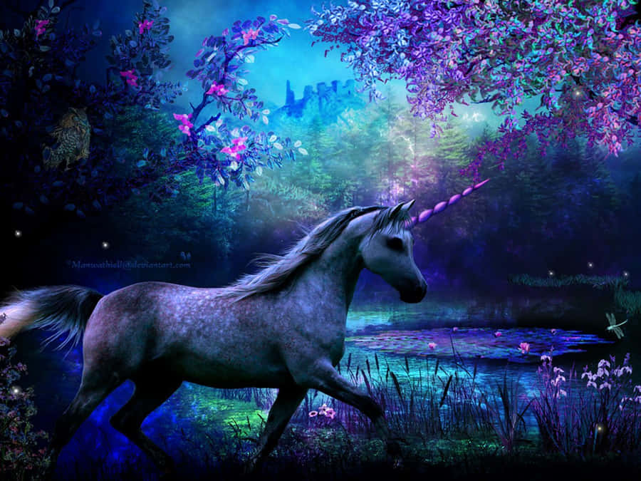 Purple Unicorn 桌布
