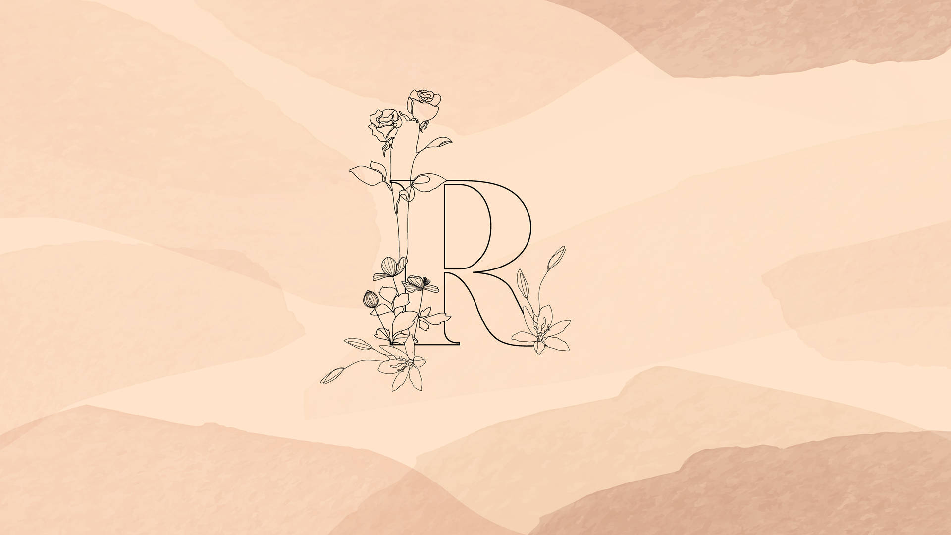 R Alphabet 桌布