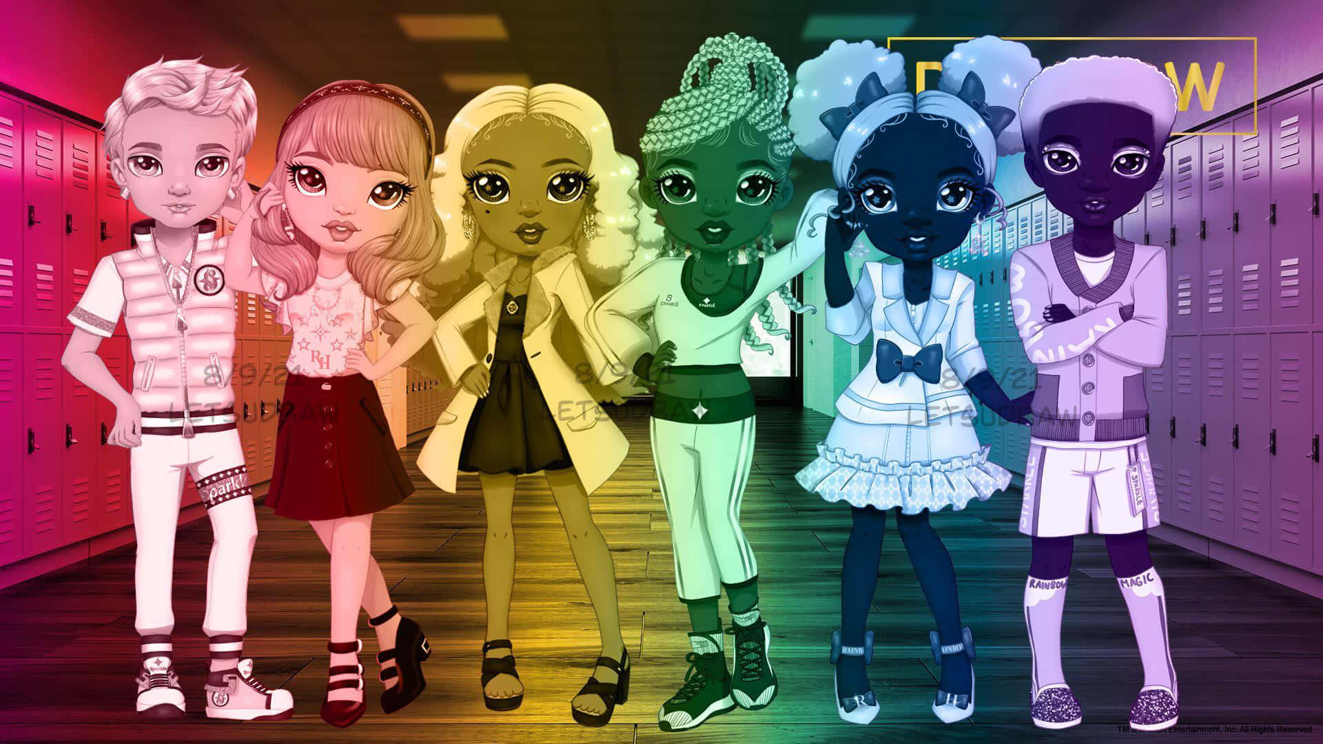 Rainbow High 桌布