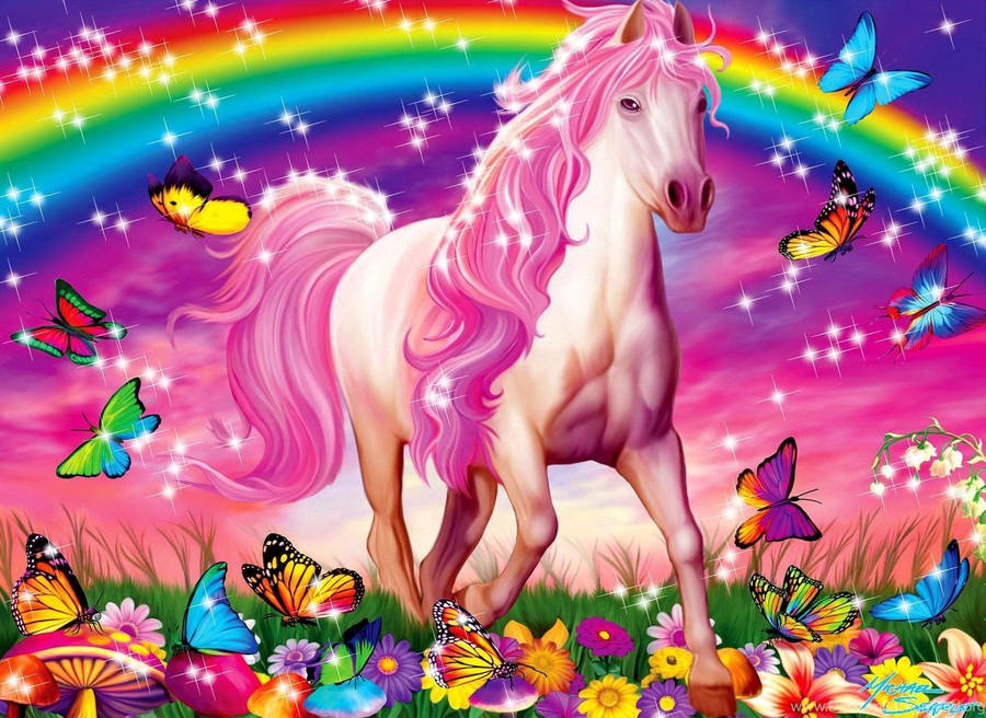Rainbow Unicorn 壁紙