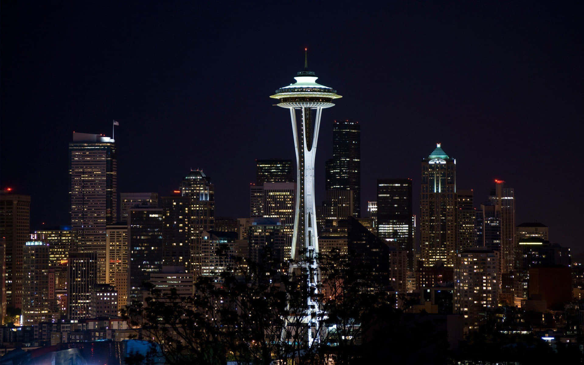 Seattle At Night 桌布