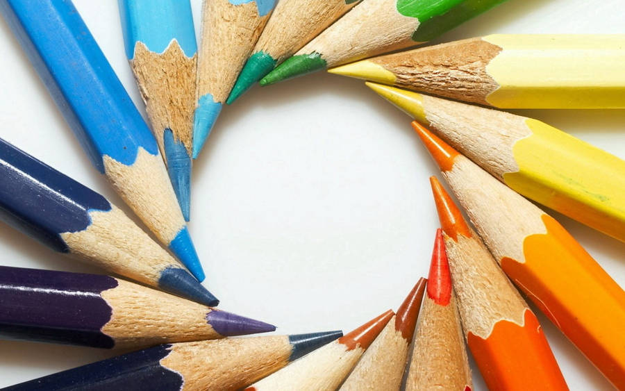 Preview wallpaper crayons, colored, round, sharp