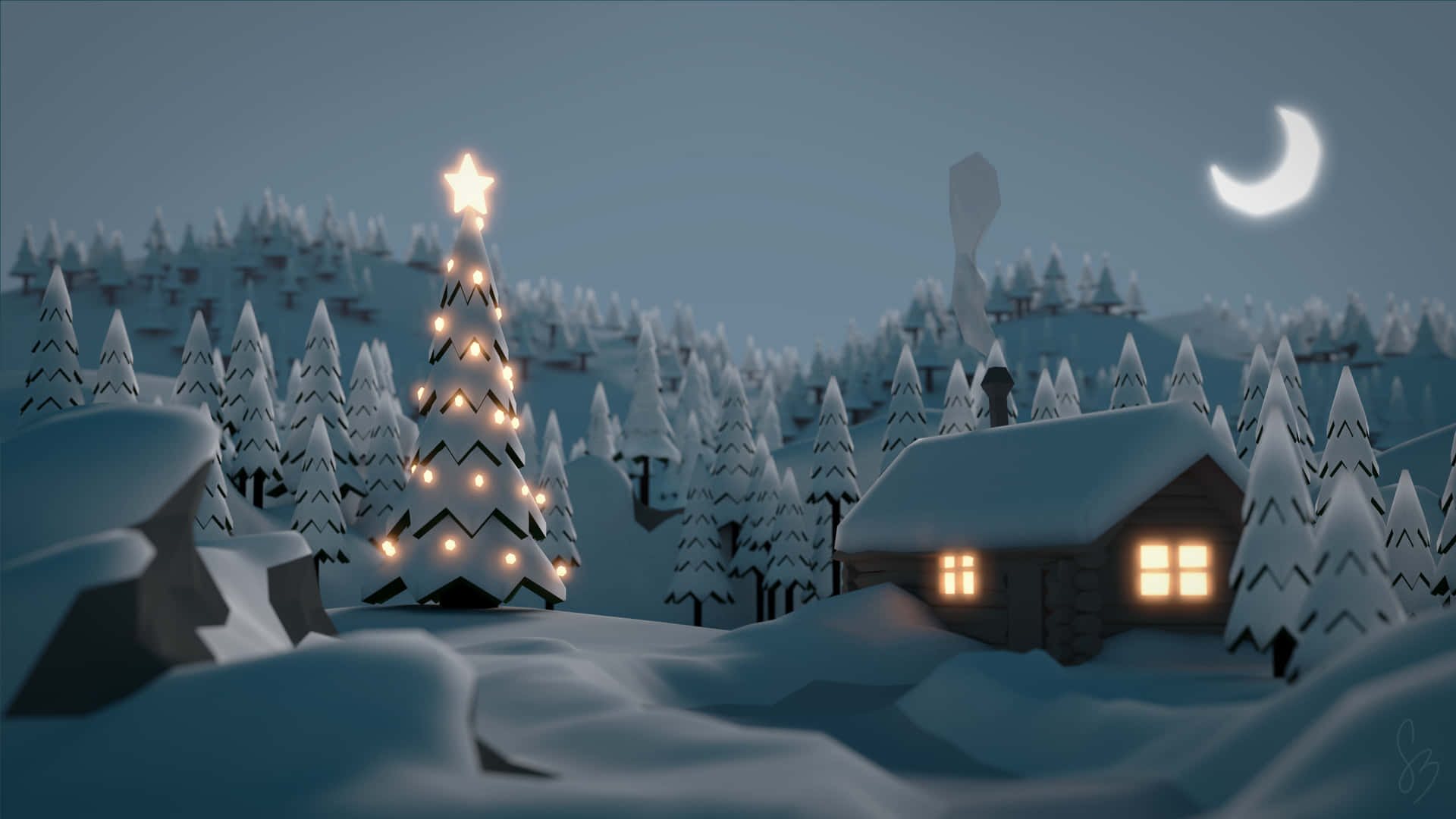 Simple Winter 桌布