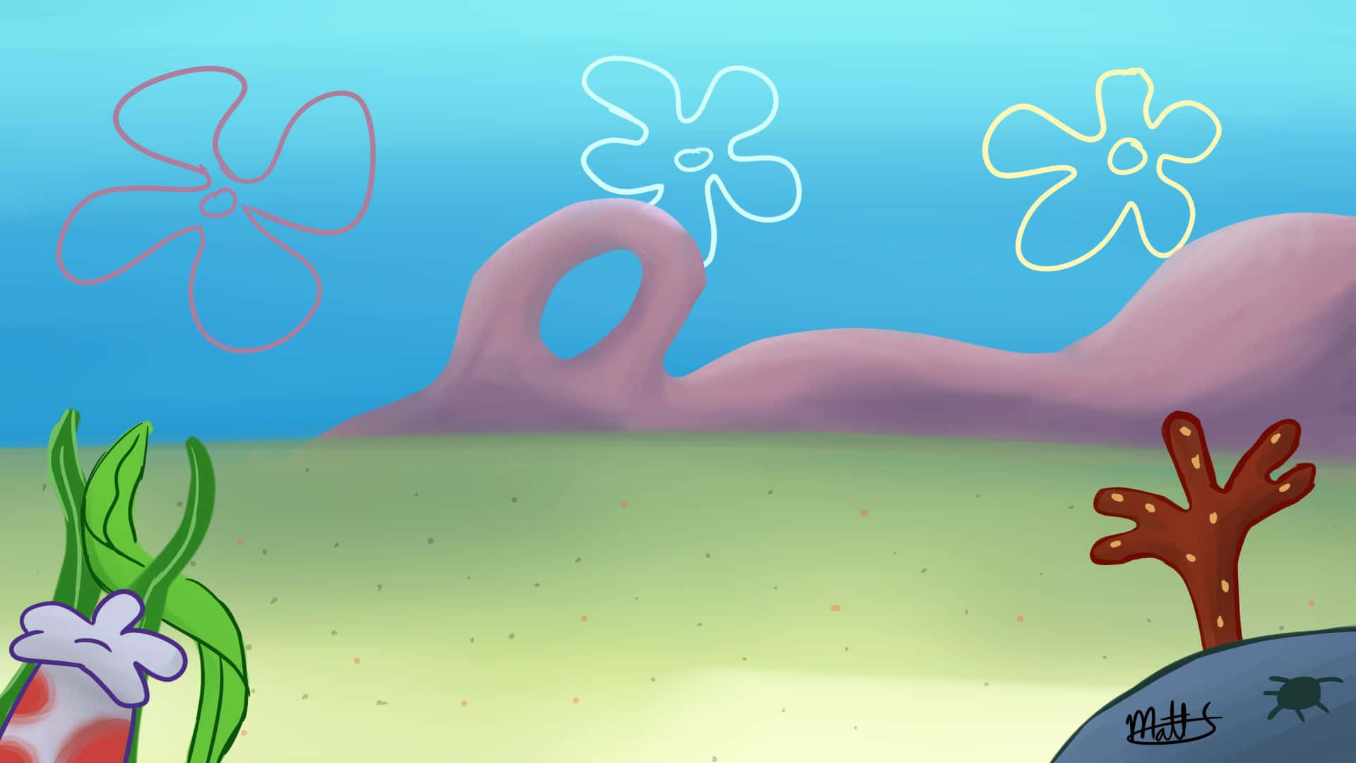 Spongebob Aesthetic Desktop 桌布