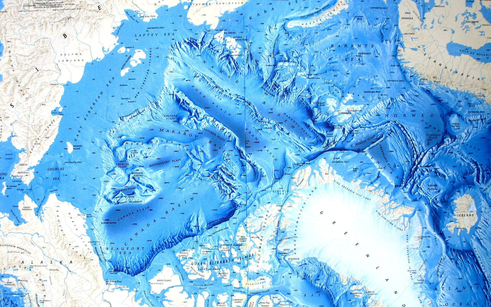 Topography of the Arctic Ocean : wallpapers