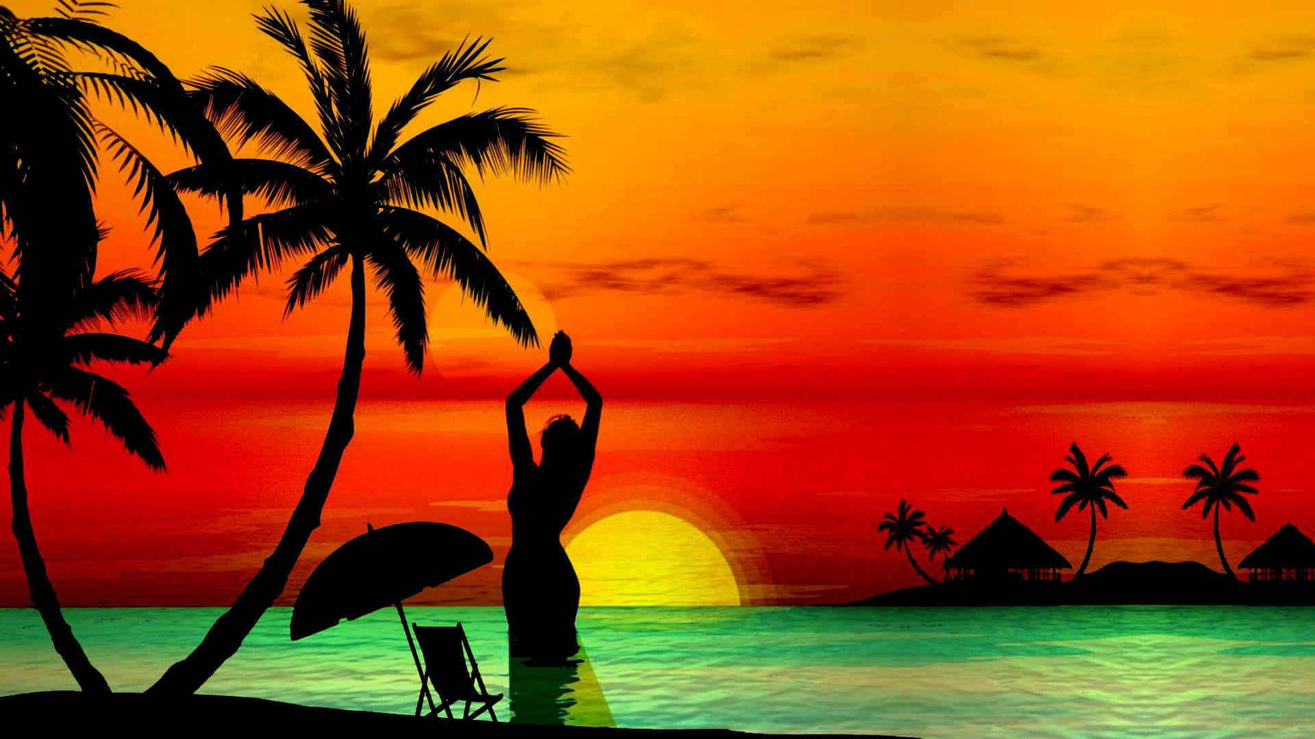 Tropical Sunset 桌布