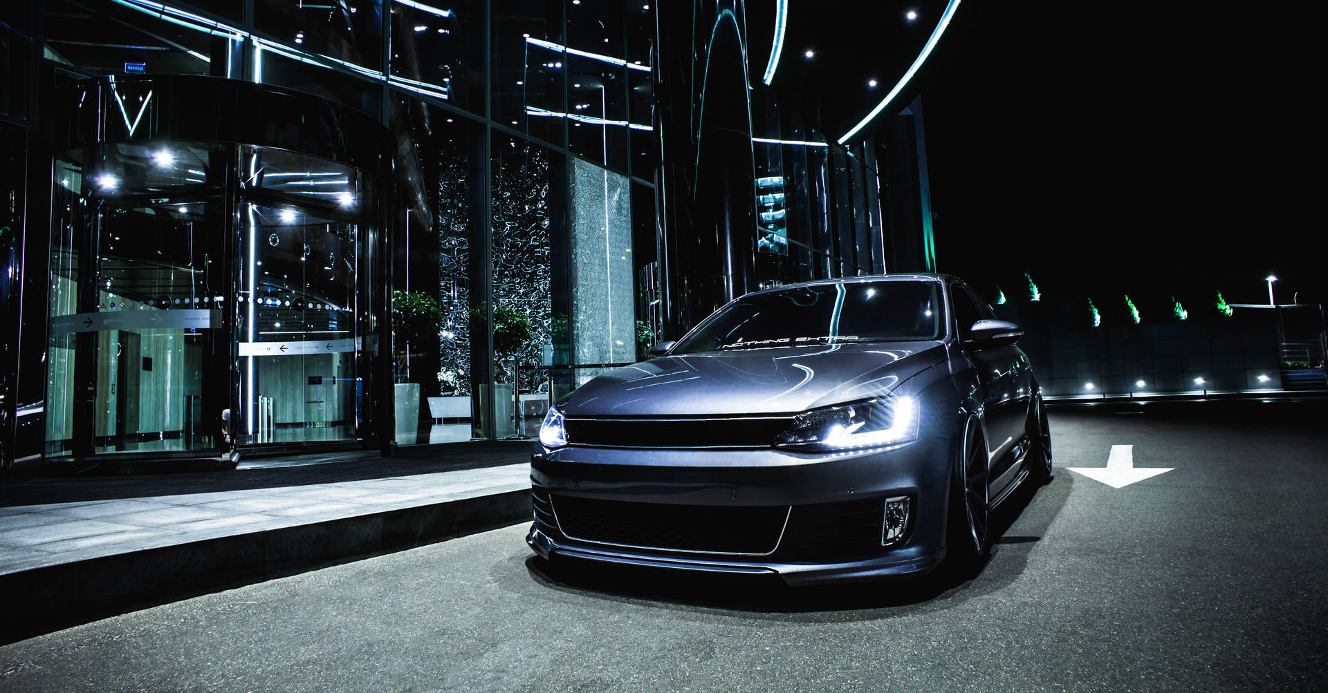 Preview wallpaper volkswagen jetta, silver, front view