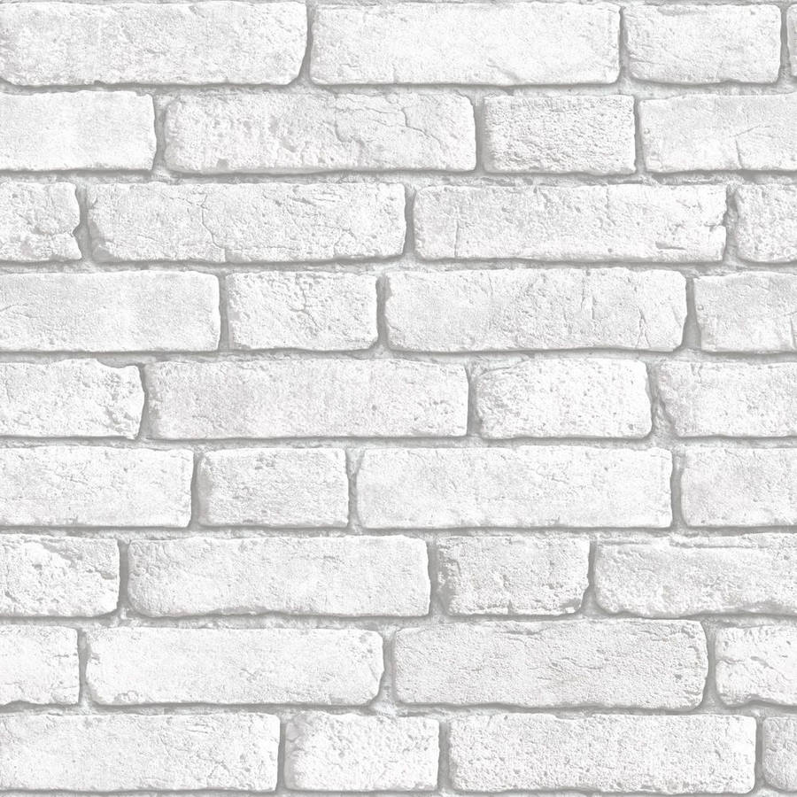 1000x1000 Muriva White Brick wall Wallpaper. Departments. DIY at B&Q
