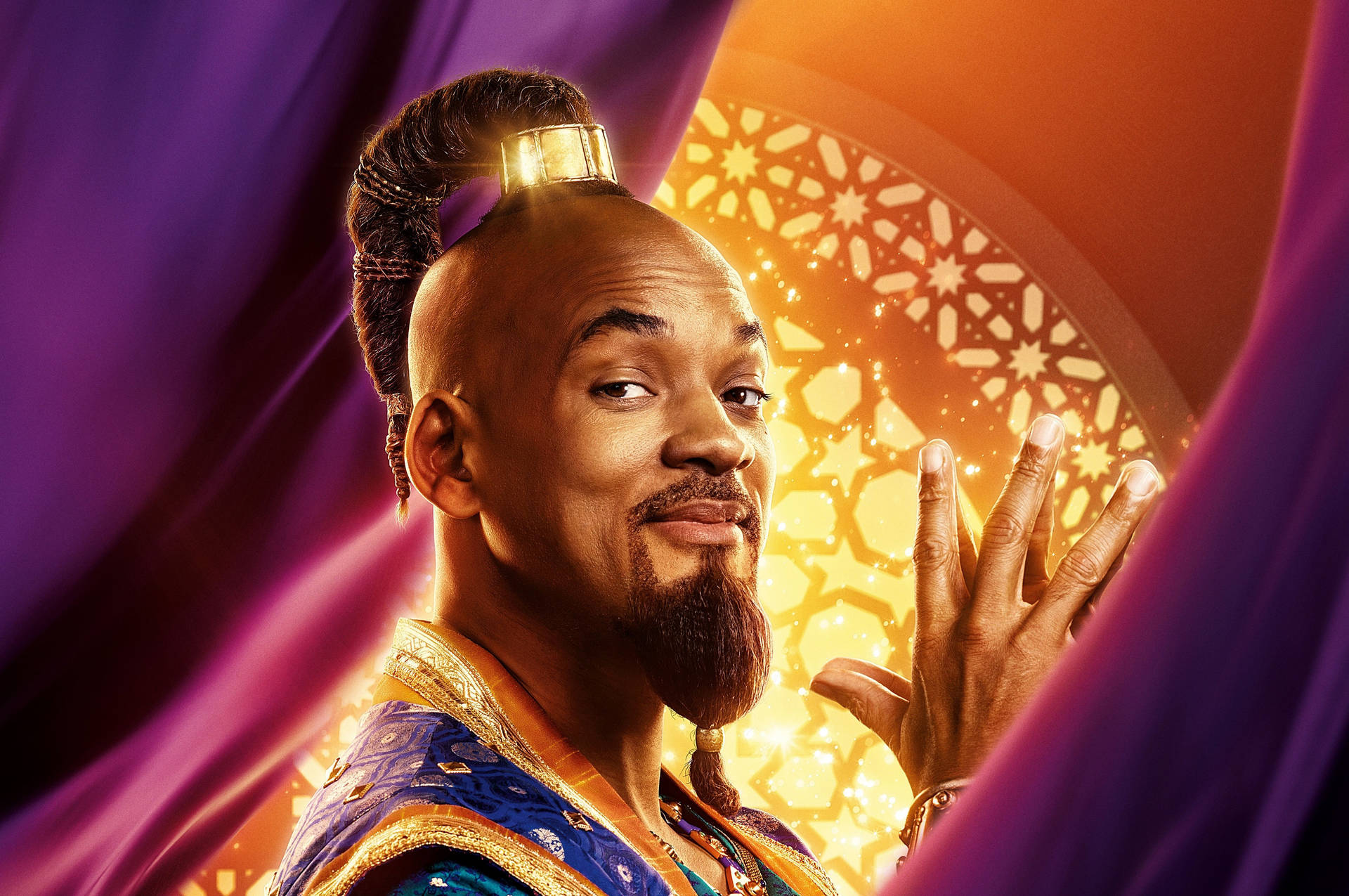 5120x3400 5K Background Will Smith Genie Aladdin 2019 Wallpaper