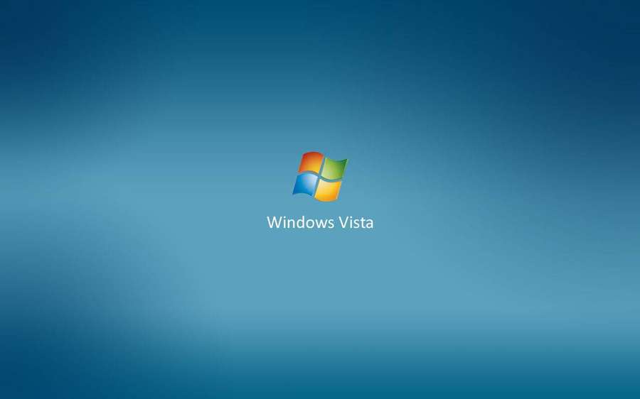 Windows Vista 標誌在藍色漸變背景上 — Windows Vista 壁紙