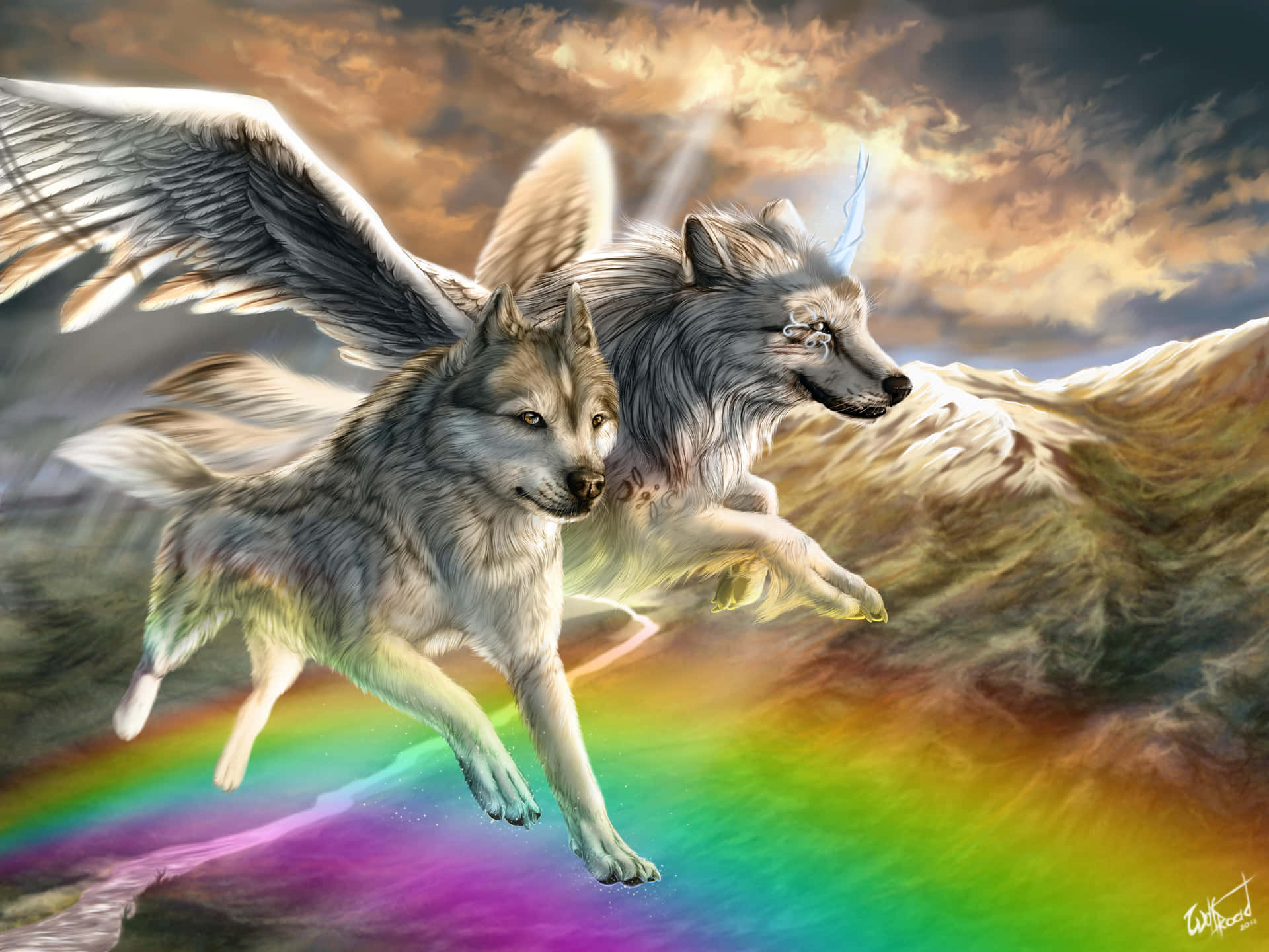 Winged Wolf 桌布