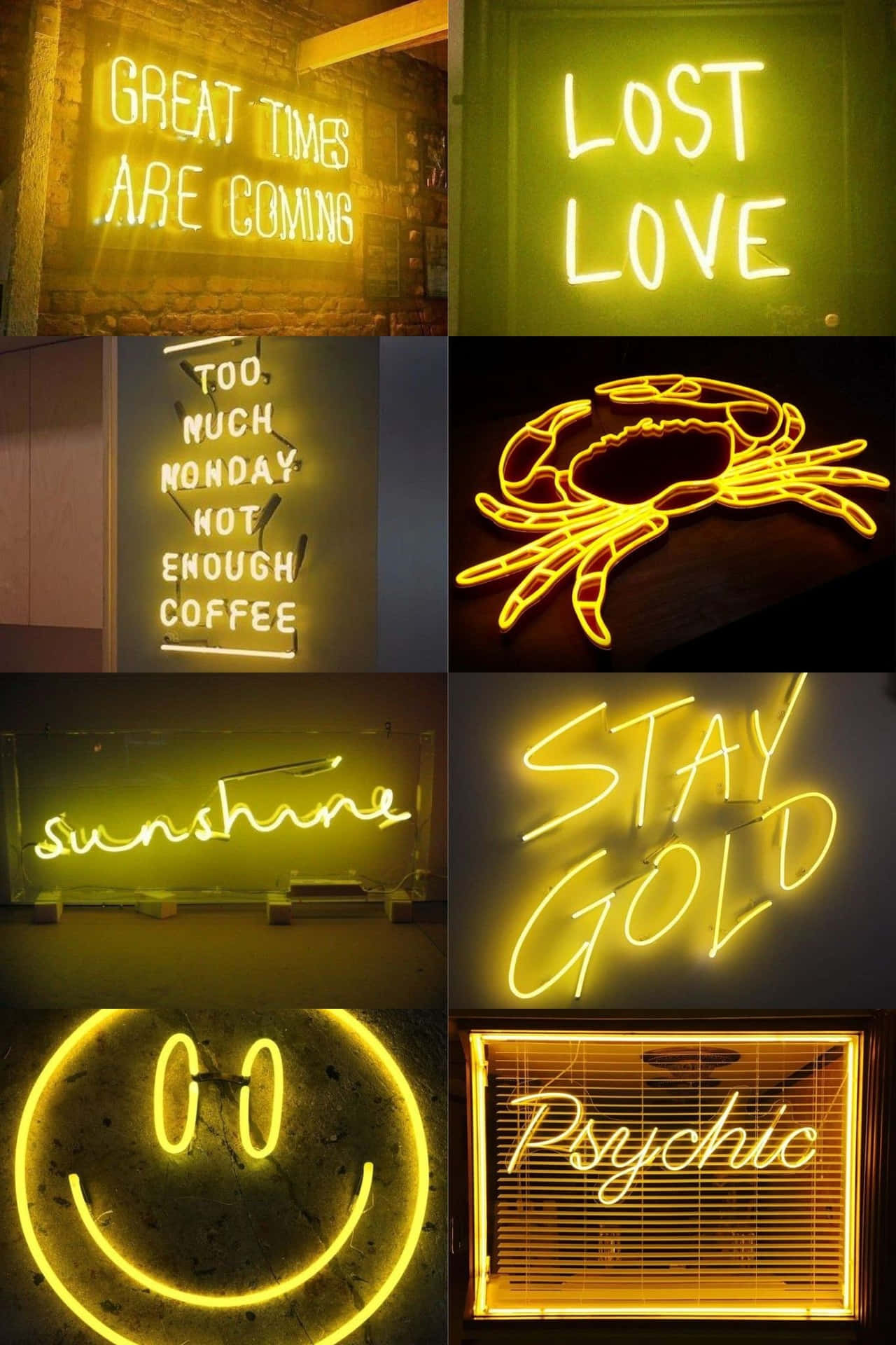 Yellow Neon Light 桌布