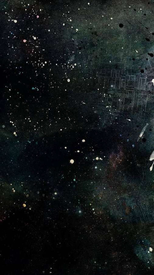 一艘太空船在太空中飛行 — 美學 iPhone 壁紙
